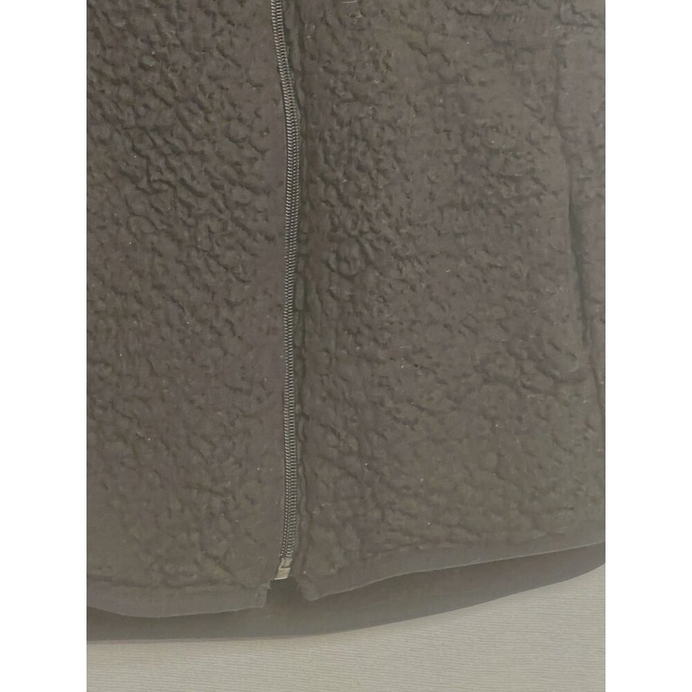 Weatherproof Vintage Black Sherpa-Lined Hooded Vest Small Full Zip Pockets - Picture 5 of 15